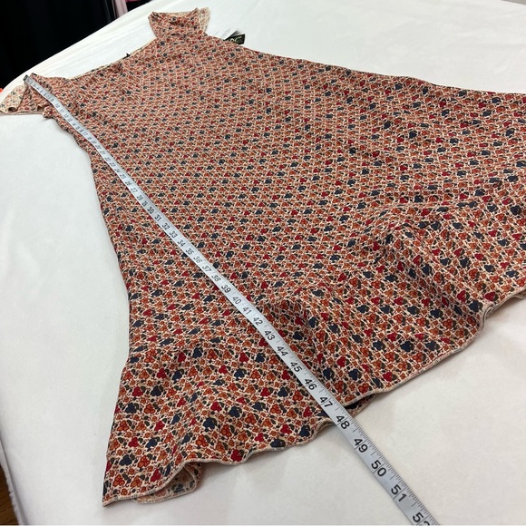 Y2K CDC Rampage Gypsy Milkmaid Wench Micro Floral Midi Dress 10 NWT Whimsy - Picture 10 of 12